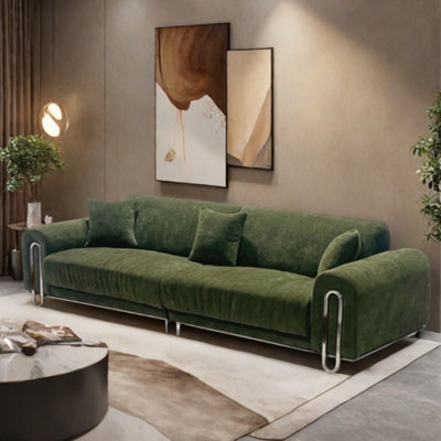 Retro Chenille Living Sofa