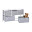 Grey 5 Drawer Storage Chest