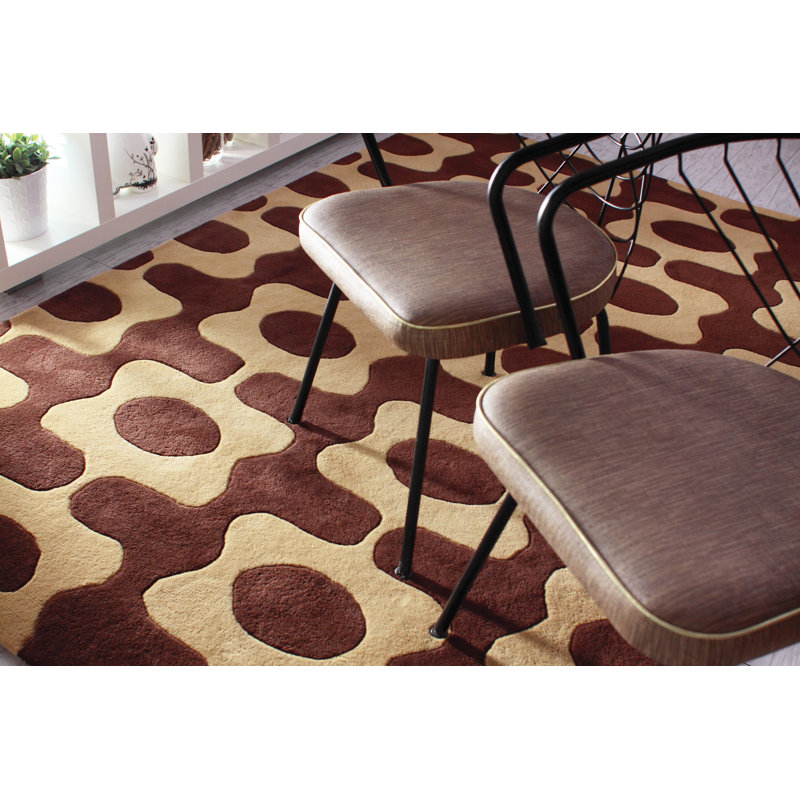 Inhabit Designer Brown/Tan Area Rug, 7'9" x 10'6"