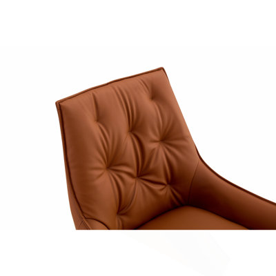 Ensemble de 2 chaises de salle à manger, chaise de salle à manger en similicuir camel, chaises de cuisine en métal avec texture en maille dorée et pieds noirs sablés, chaise rembourrée à dossier plat (camel, ensemble de 2)