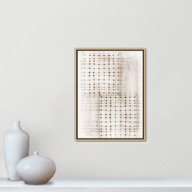 «Intersecting Lines in Quiet Neutralité I» par , Flotteur naturel, H 25,5 po x l 19,5 po