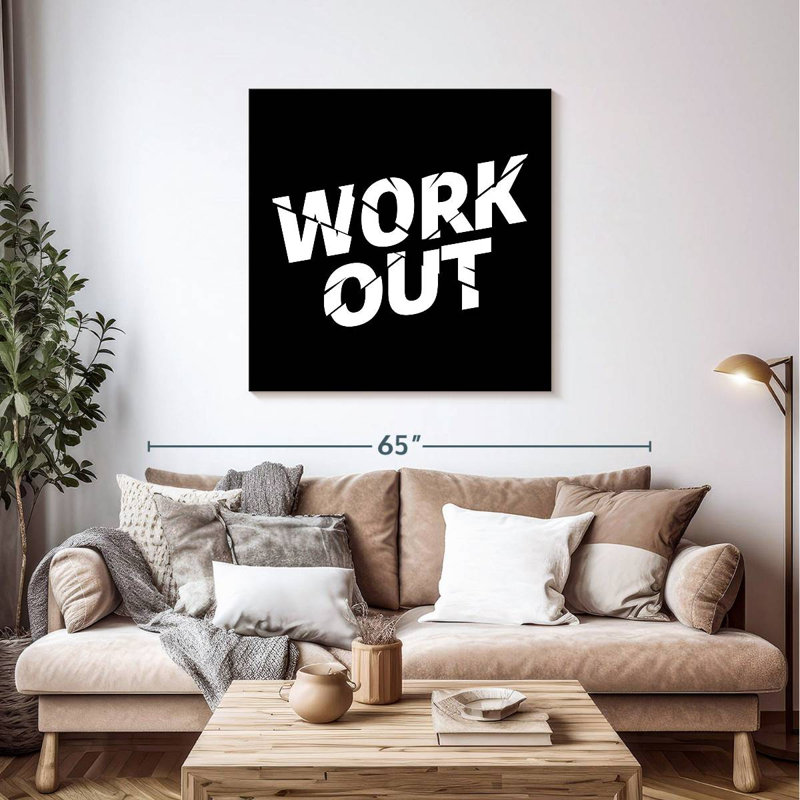 Kema Workout Typography, 39" H x 39" W