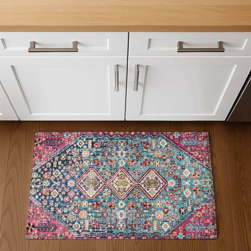 Tapis aztèque lavable à la machine de qualité supérieure AMF1834 Ashington, Rectangle 1 pi 8 po x 2 pi 6 po