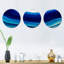 «Blue Slice Agate Crystal», ensemble de 3 impressions non encadrées