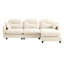 Canapé modulaire en L modulaire avec repose-pieds, tissu chenille de qualité supérieure, dossier capitonné, conception ergonomique, facile à installer, beige-1231654599-1231654617