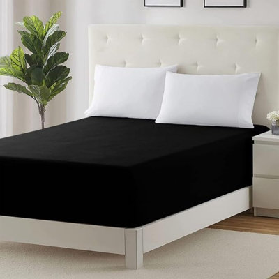 Parizoda Plain Fitted Sheet Extra Deep Pocket 30Cm , Elastic Pocket Breathable
