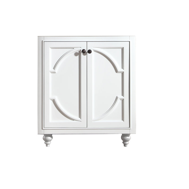 Base de meuble-lavabo de salle de bain simple 30" seulement Mundy, Blanc