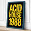 Acid House 1988 Typography 1 Piece Wrapped Canvas Wall Art-2115293727-2115293721