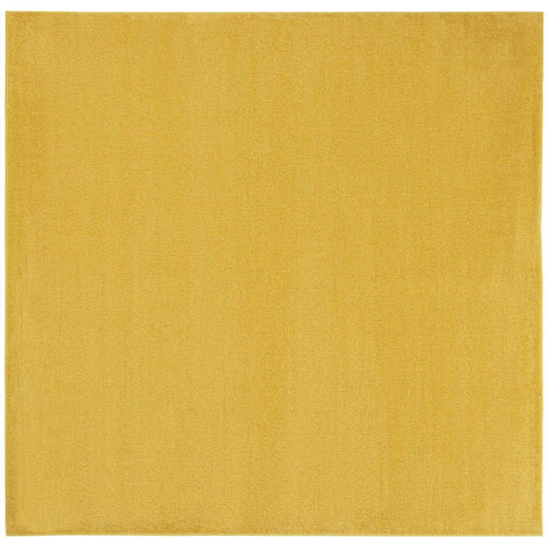 Tapis jaune Yolonda, Carré 5 pi