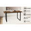 Table rectangulaire 59 "- pieds en métal, construction stable, maison et cuisine en bois moderne pour la salle à manger, noir-1123227378