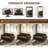 Mid-Century Modern 63" Velvet Upholstered Sofa With Nailhead Trim And Button Tufted, Modern Chesterfield Loveseat With 2 Pillows And Ottoman-1546236120
