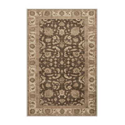 Machine Washable Overdyed Beige Area Rug