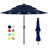 10Ft 3-Tier Solar Patio Umbrella，LED Lights Patio Umbrellas With 8 Sturdy Ribs,UV Protection For Garden Deck Backyard Pool-106691782