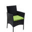Mobilier de patio 4 pièces: fauteuils d'extérieur et table d'ordinateur en verre trempé avec coussins-117804205