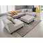 Canapé modulaire en microfibre avec repose-pieds Behadil-215865946-215865947