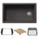 Inteos SILGRANIT 33" Single Bowl Reversible Undermount Workstation Kitchen Sink