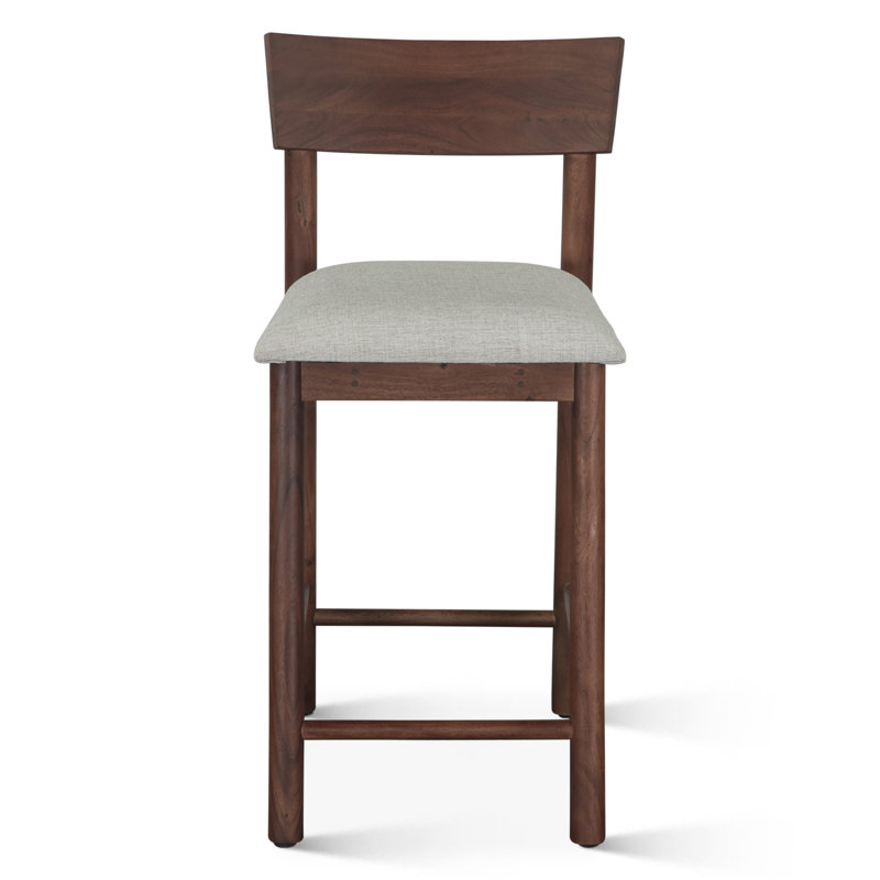 Hampton Upholstered Stool with Solid Wood Frame