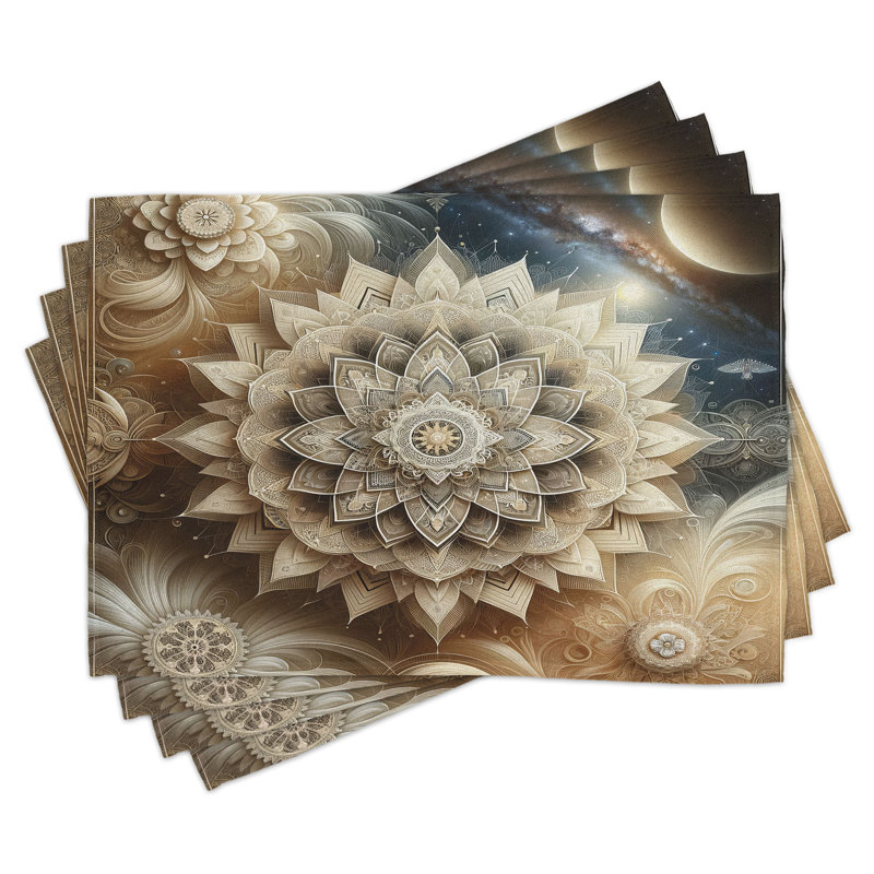 Ensemble de 4 napperons Ambesonne Mandala