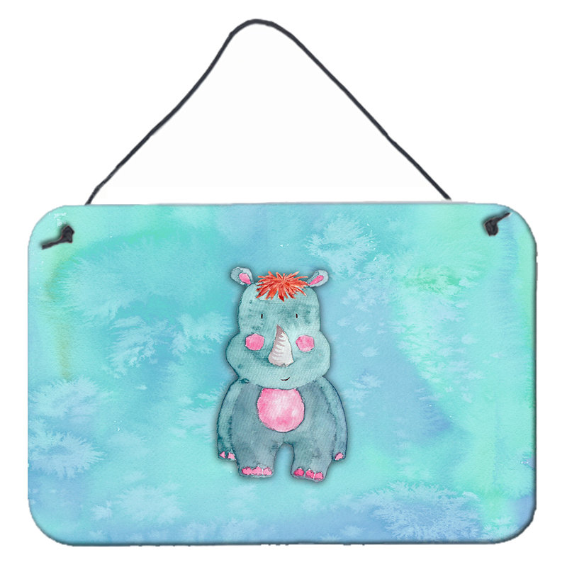 Décoration murale aquarelle rhinoceros