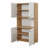 Modern Multi-Purpose Cabinet, Sapphire Oak & Walnut Finish, 31.5 x 63.0 x 15.4 inches | 100% Melamine Coated Particle Board, 0.71 inches Thick | Easy Assembly, 4 Doors, Numerous Shelves, Stylish Storage Solution