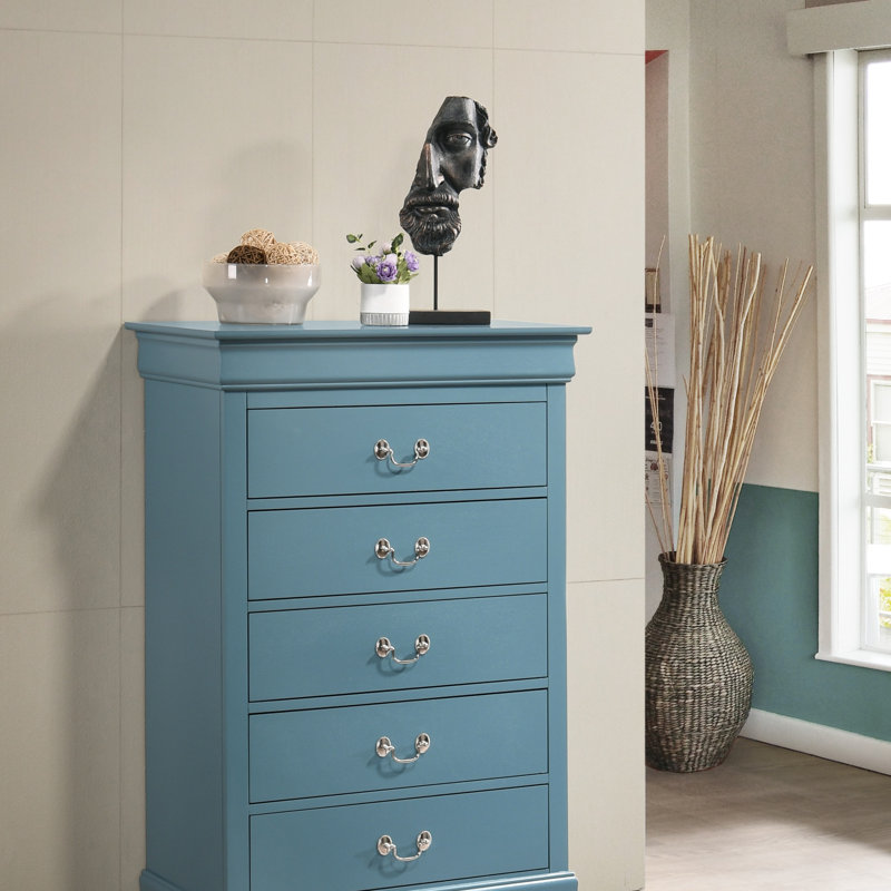 Commode de style traditionnel, Sarcelle