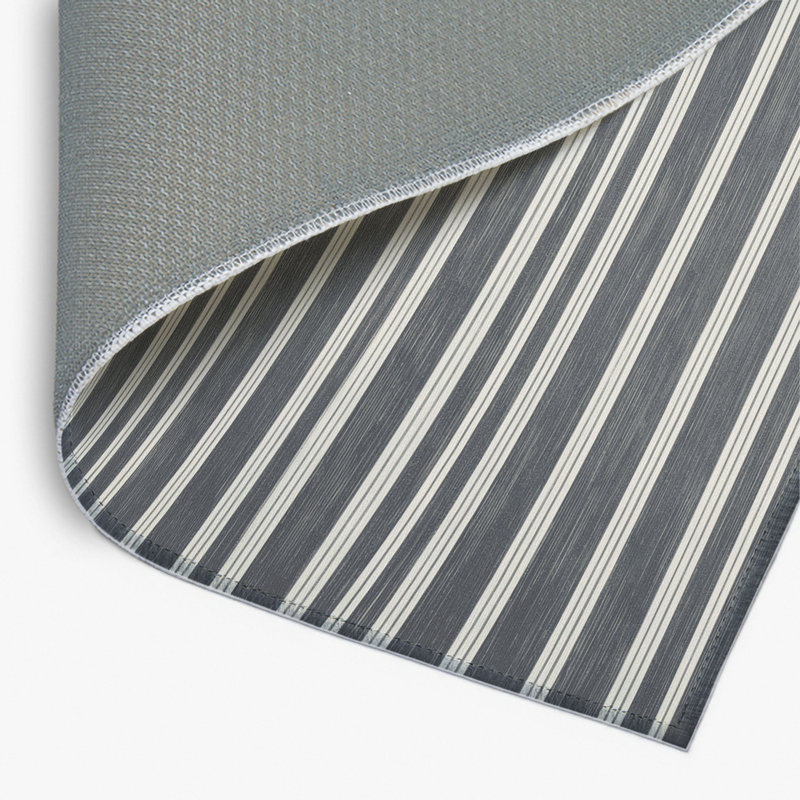 Tapis intérieur / extérieur gris HorizontalStripes, Rectangle 4pi x 6 pi