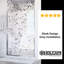 Deluxe 61 in. W x 71.375 in. H Hinged Semi-Frameless Shower Door and Inline Panel in Matte Black-50217697