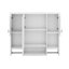 Armoire à pharmacie de salle de bain, armoire de rangement murale avec miroir, tablette ouverte-2135986607