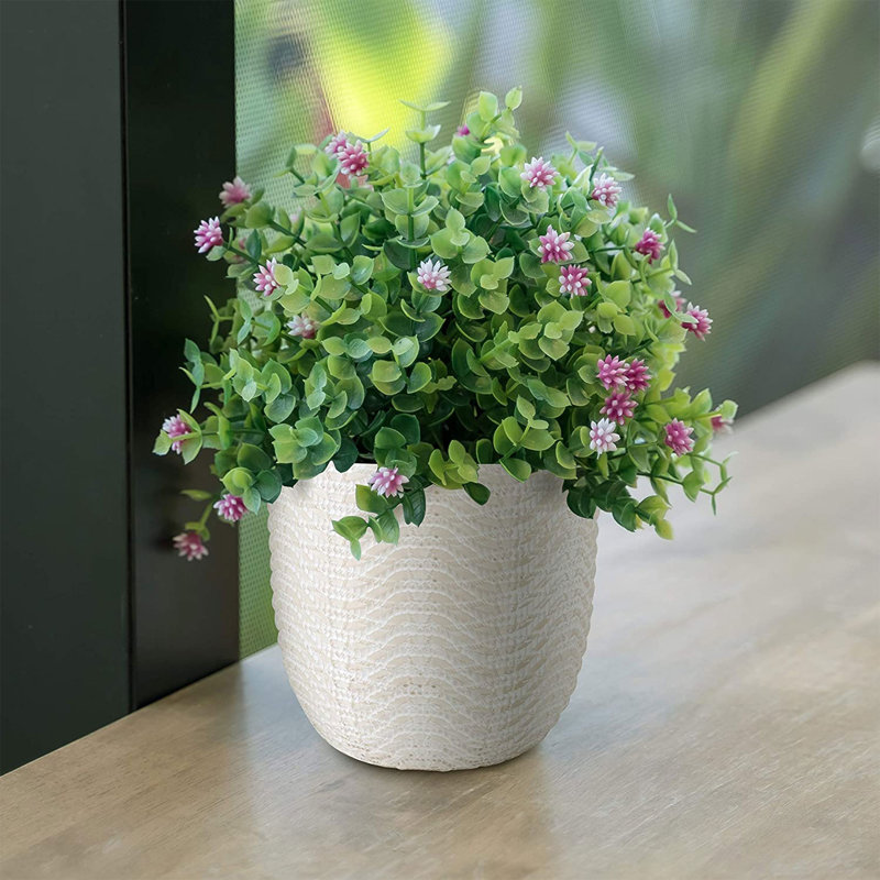 Ceramic Pot Planter, 4.9" H x 5.3" W x 5.3" D