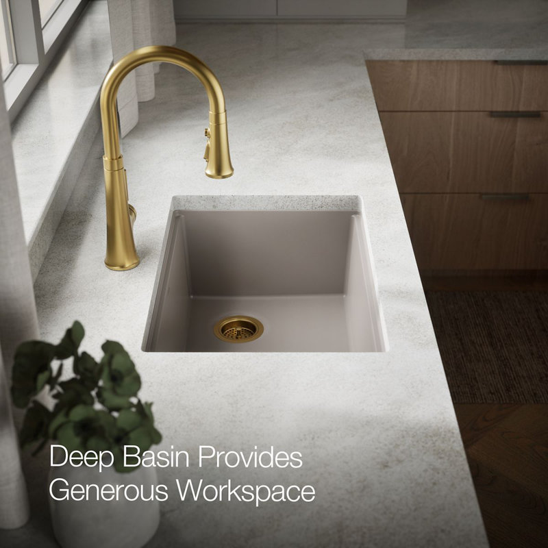 Billings Undermount Single-Bowl Kitchen Sink, Beige