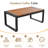 5-Person Outdoor Furniture Set Acacia Wood Patio Conversation Sofa Set With Coffee Table & Washable Thick Cushions-1220592403