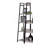 Metal Frame Rectangular Leaning-Ladder Bookshelf