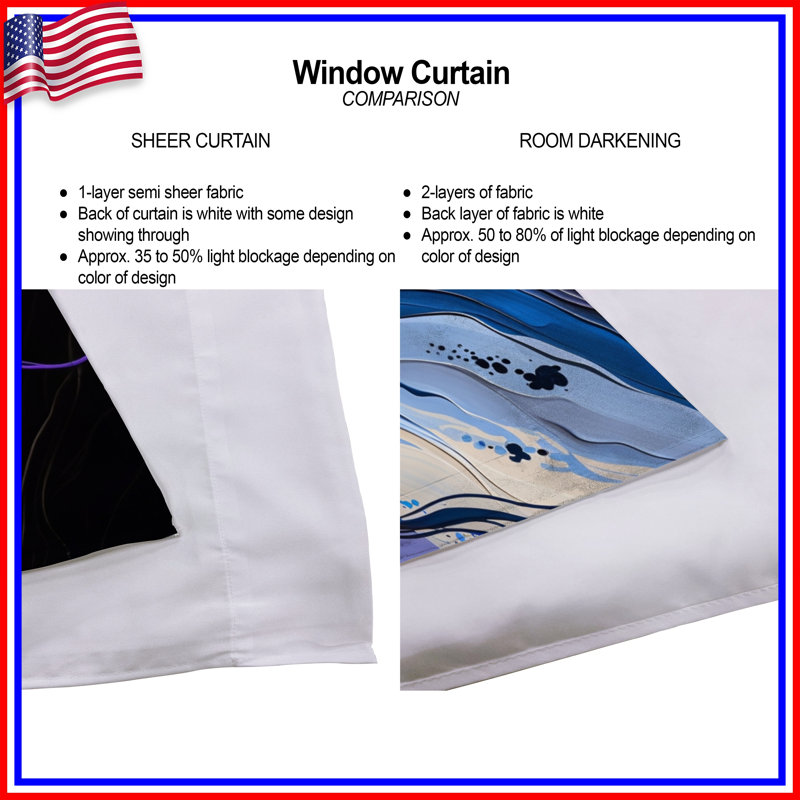 Eiffel Tower Window Curtains Architecture Sheer & Room Darkening - 2 Panels, 20in x 60in - 2 panels, Room Darkening