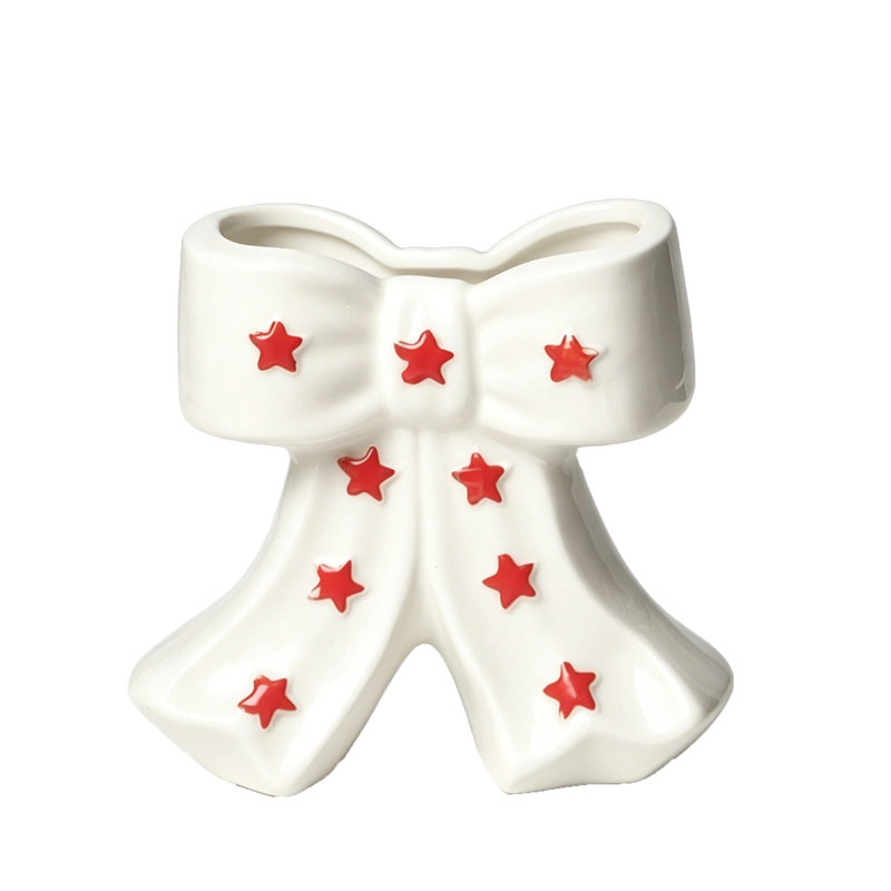 Bow Shaped Ceramic Vase