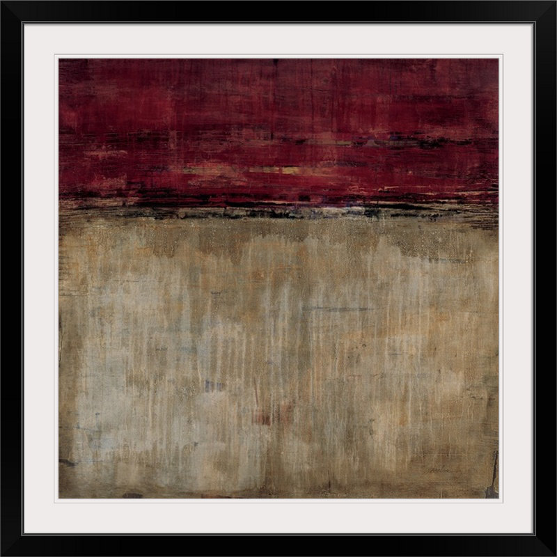 Floris " Pompeian Red " by Liz Jardine, 20" H x 20" W x 1.5" D, Canvas