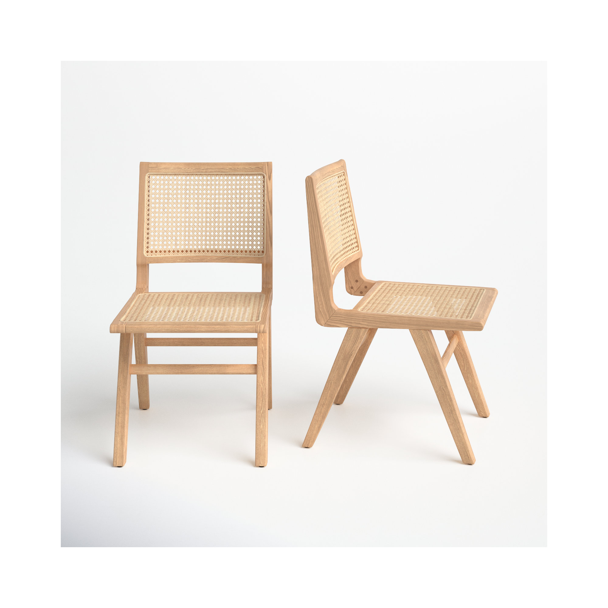 Atticus Cane Dining Chair, Natural