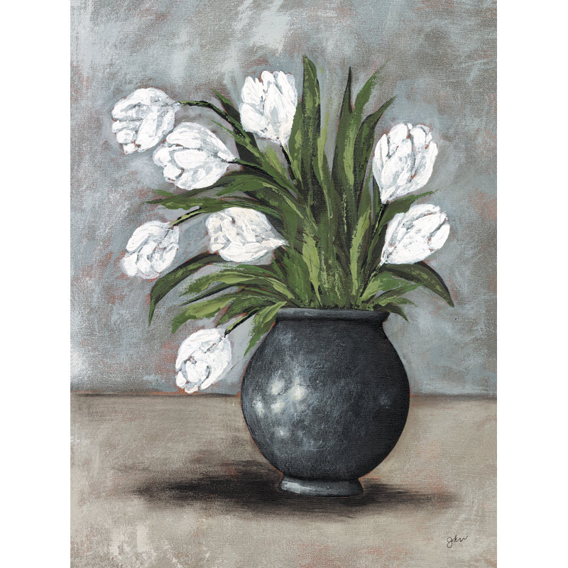 «Birthday Birthday Tulips On Canvas» par Julie Norkus, reproduction, H 48 po x l 32 po x P 1,25 po