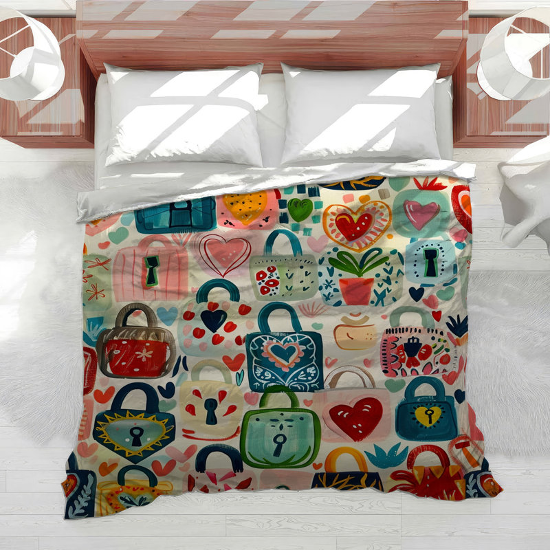 Édredon éclectique Locks Bedding, Édredon simple