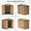 Outdoor Storage Shed with Foundation, 4 Vents and 2 Easy Sliding Doors