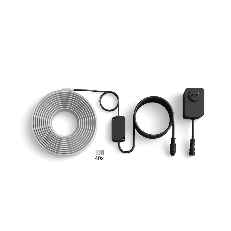 Philips Hue Flux Outdoor Multicolor Lightstrip 33ft - Vibrant Color and Ambiance, 33ft