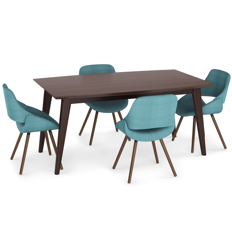 Ensemble repas 7 pièces Malden / Draper, Bleu turquoise, 5 pièces