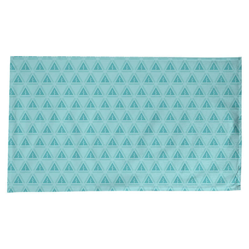 Barbra Classic Minimalist Tree Tablecloth, Light Teal