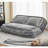 Double Human Dog Bed,Lazy Sofa ,Loveseat,Fits You & Pets,Extra Large Floor Couch,Can Sit Or Lie Down,2-In-1,5 Adjustable Position, Plump Pillow,2 Seat,Chenille,Gray-2048985440
