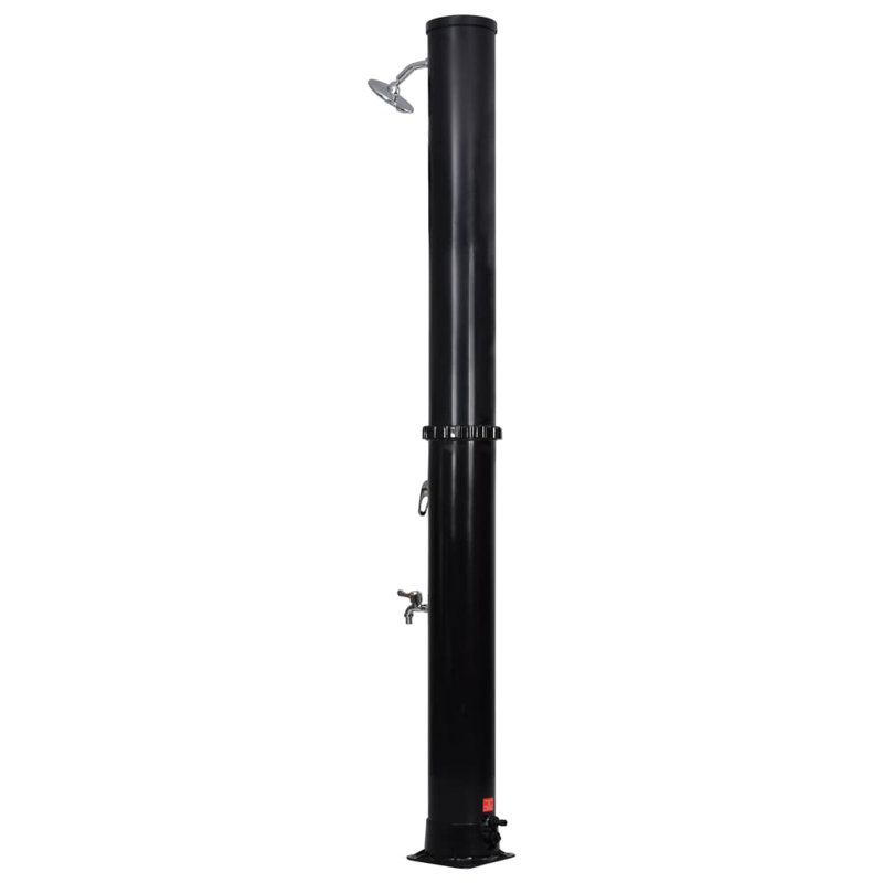 Black Outdoor Solar Shower with Faucet and 10.6 Gal Tank