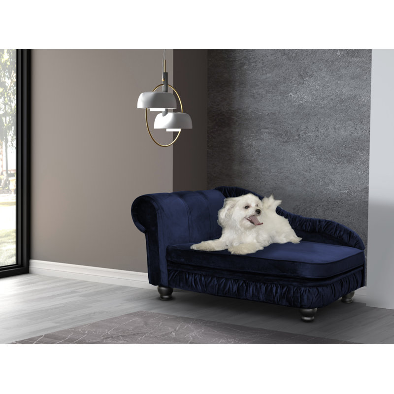Alana Polyester Pet Bed, Navy blue
