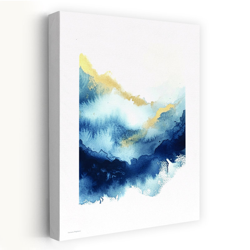 «Midnight Gold Playful Whimsical Abstract», art mural, H 18 po x l 12 po