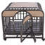 Caisse pour chien robuste de 46 po de style meuble avec des plateaux et des roues amovibles pour les chiens souffrant d'anxiété élevée