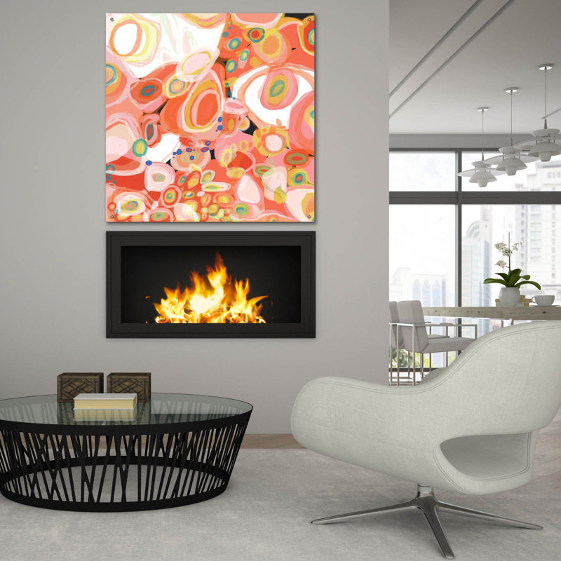 «Watermelon Cocktail» par Jan Weiss, art mural en verre acrylique, H 36 po x l 36 po x P 0,2 po