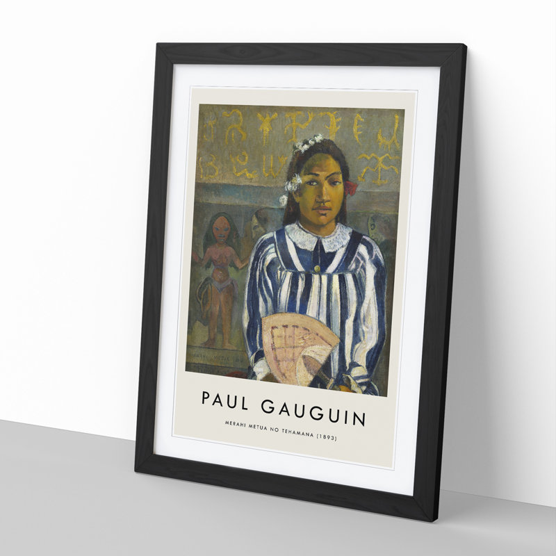 Tehamana by Paul Gauguin - Picture Frame Painting, Black Framed, 36cm H x 27cm W x 2cm D