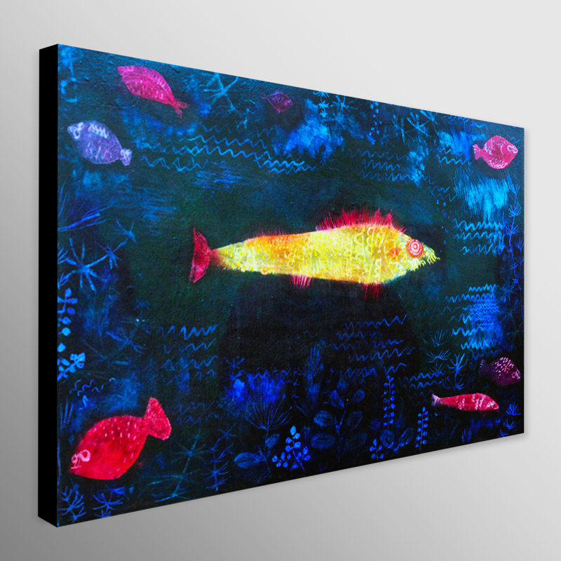 The Goldfish by Paul Klee - Wrapped Canvas Print, 41" H x 61" W x 5" D